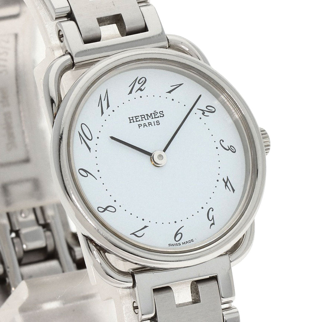 HERMES Watches Quartz AR3.210 Stainless Steel Silver Arceau white dial