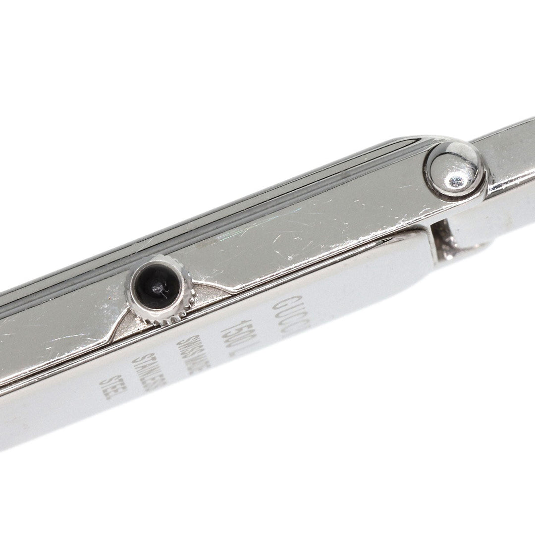 GUCCI Watches Quartz 1500L Stainless Steel , Stainless Steel Silver Square face Silver dial Women Used Authentic