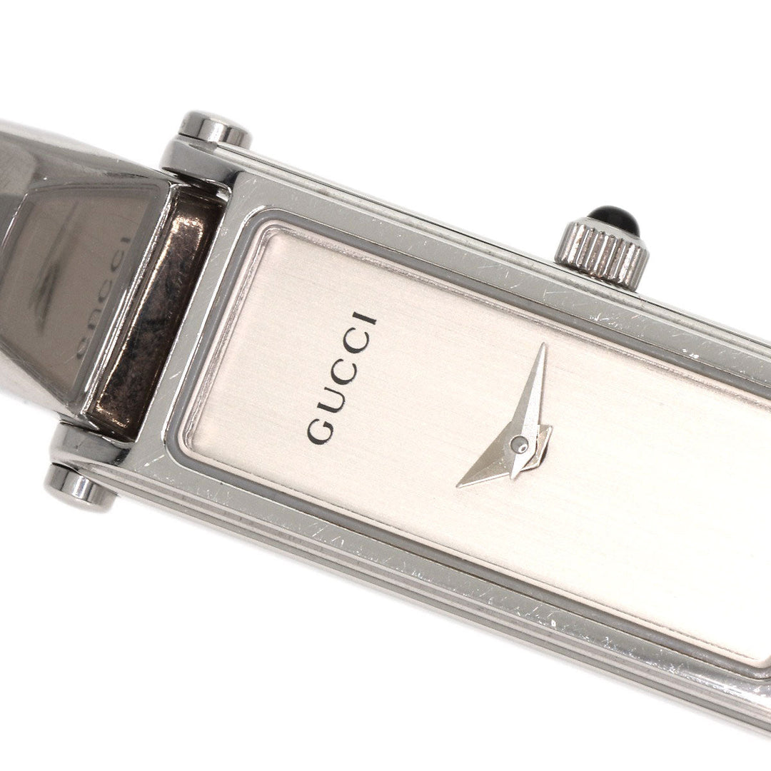 GUCCI Watches Quartz 1500L Stainless Steel , Stainless Steel Silver Square face Silver dial Women Used Authentic