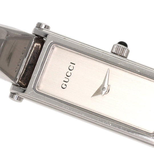 GUCCI Watches Quartz 1500L Stainless Steel , Stainless Steel Silver Square face Silver dial Women Used Authentic