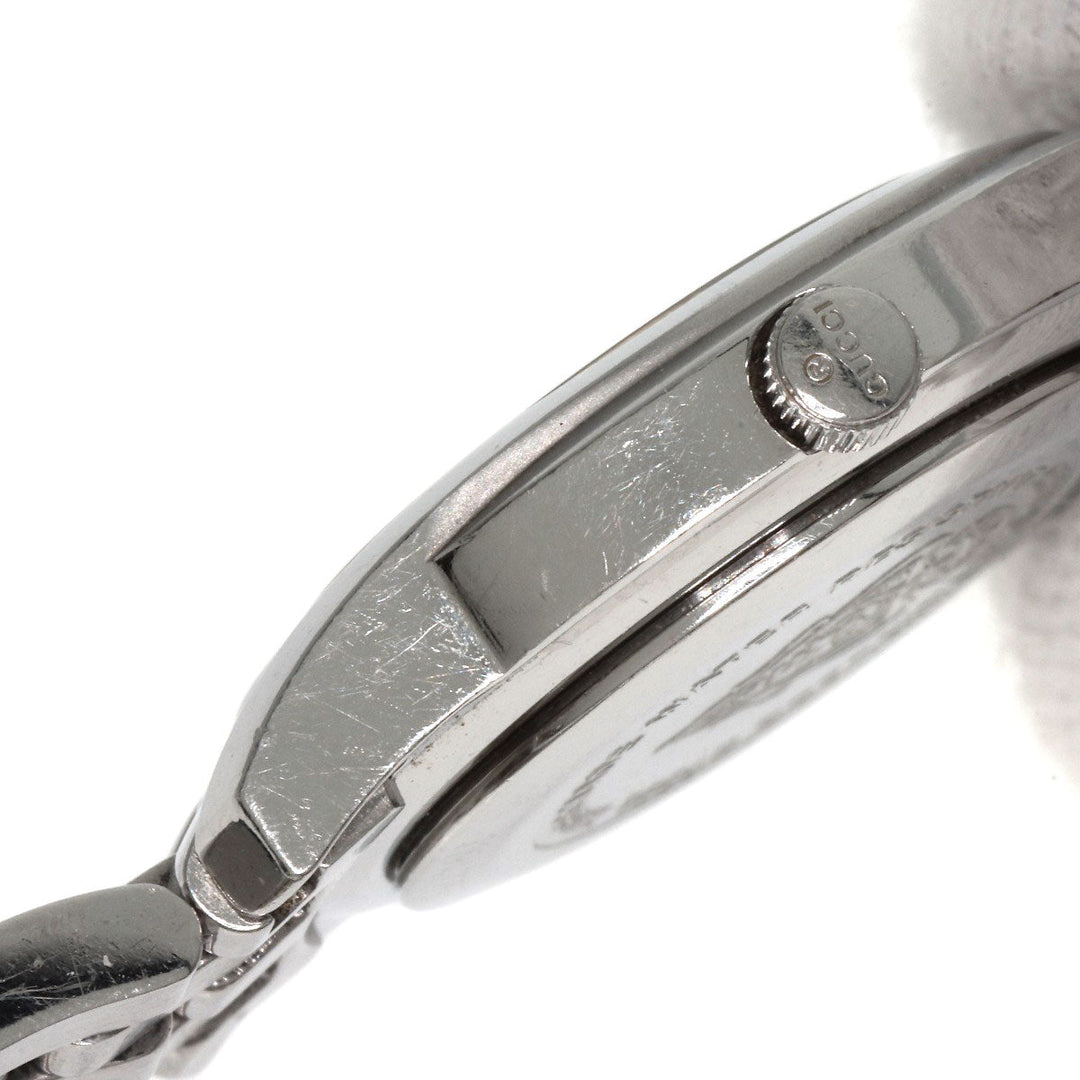 GUCCI Watches Quartz 5500L Stainless Steel , Stainless Steel Silver Round face Silver dial Women Used Authentic