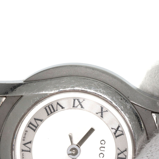GUCCI Watches Quartz 5500L Stainless Steel , Stainless Steel Silver Round face Silver dial Women Used Authentic