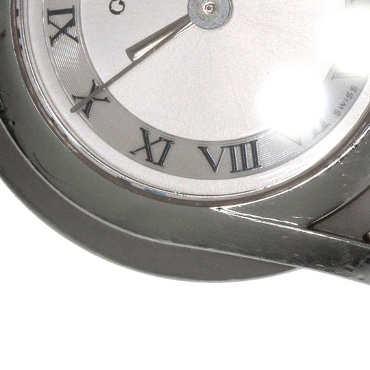 GUCCI Watches Quartz 5500L Stainless Steel , Stainless Steel Silver Round face Silver dial Women Used Authentic