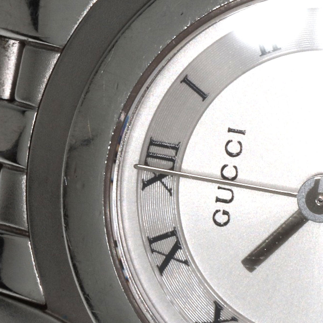 GUCCI Watches Quartz 5500L Stainless Steel , Stainless Steel Silver Round face Silver dial Women Used Authentic