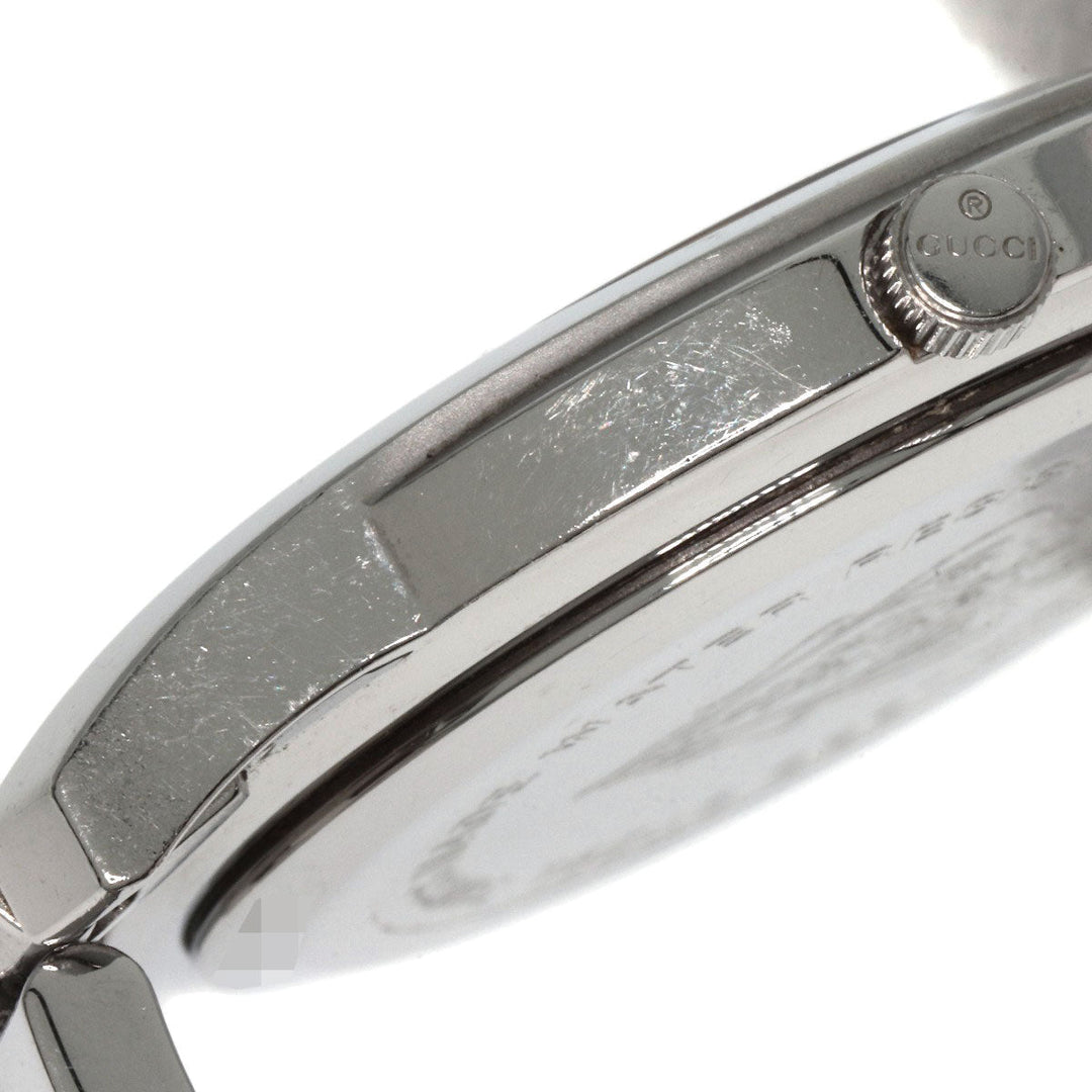 GUCCI Watches Quartz 5500M Stainless Steel , Stainless Steel Silver Round face Silver dial mens Used Authentic