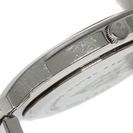 GUCCI Watches Quartz 5500M Stainless Steel , Stainless Steel Silver Round face Silver dial mens Used Authentic
