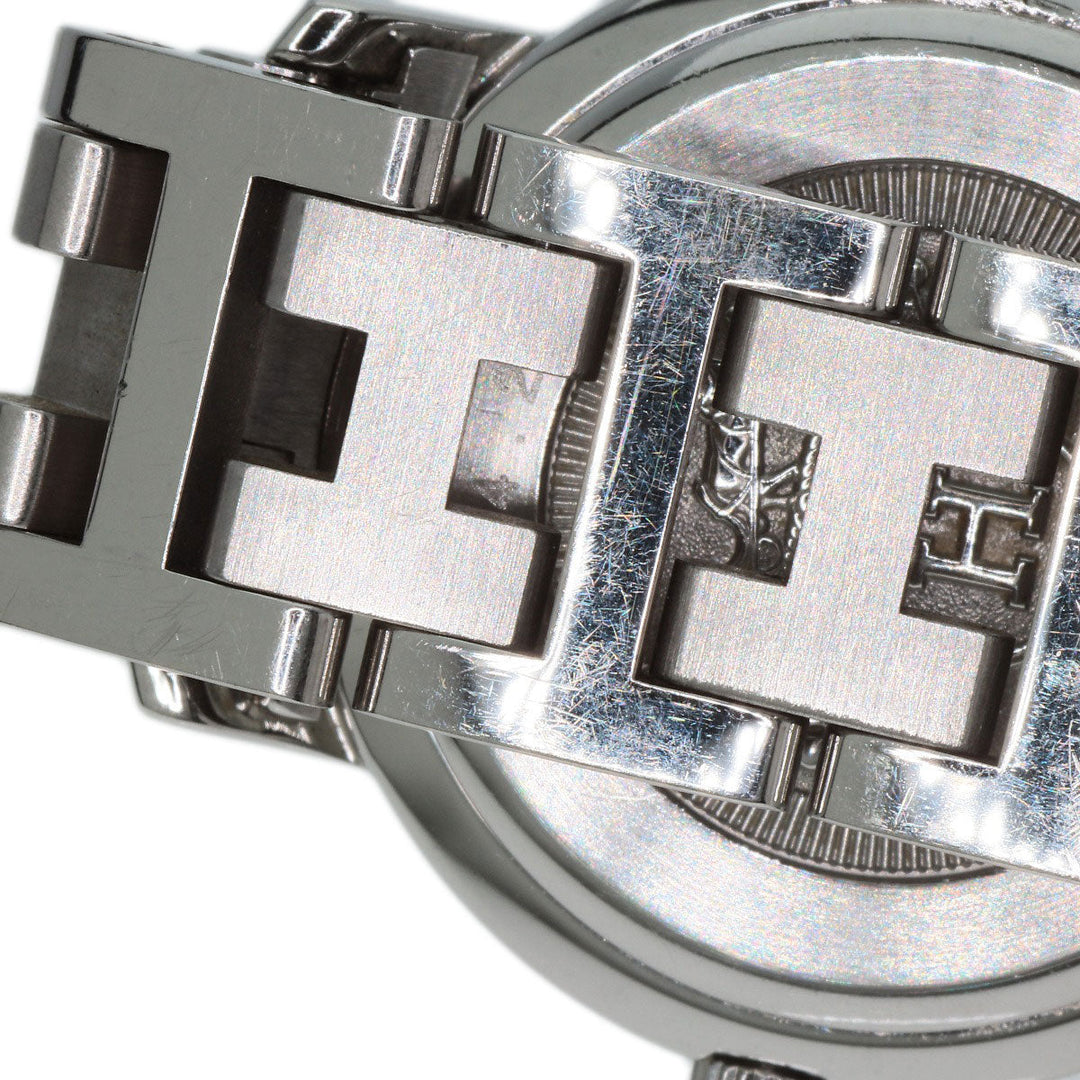 HERMES Watches Quartz CL4.210 Stainless Steel , Stainless Steel Silver Clipper pink dial Women Used Authentic