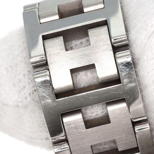 HERMES Watches Quartz CL4.210 Stainless Steel , Stainless Steel Silver Clipper pink dial Women Used Authentic