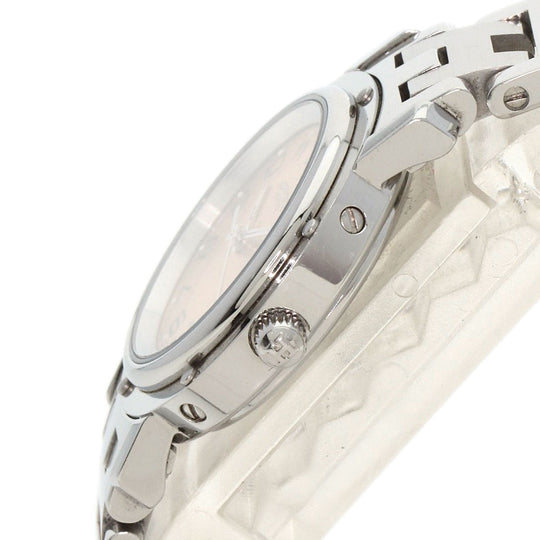 HERMES Watches Quartz CL4.210 Stainless Steel , Stainless Steel Silver Clipper pink dial Women Used Authentic