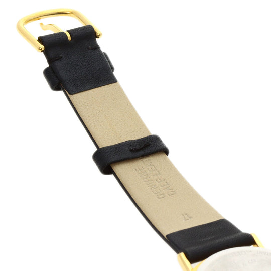 TIFFANY&Co. Watches Quartz Gold Plated, Leather gold portfolio white dial Boys Used Authentic