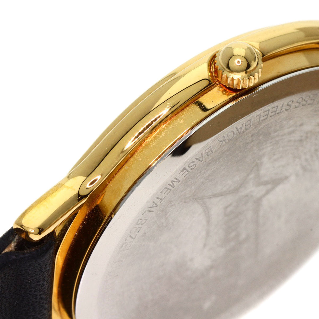 TIFFANY&Co. Watches Quartz Gold Plated, Leather gold portfolio white dial Boys Used Authentic