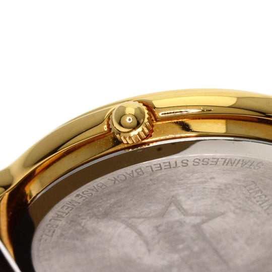 TIFFANY&Co. Watches Quartz Gold Plated, Leather gold portfolio white dial Boys Used Authentic