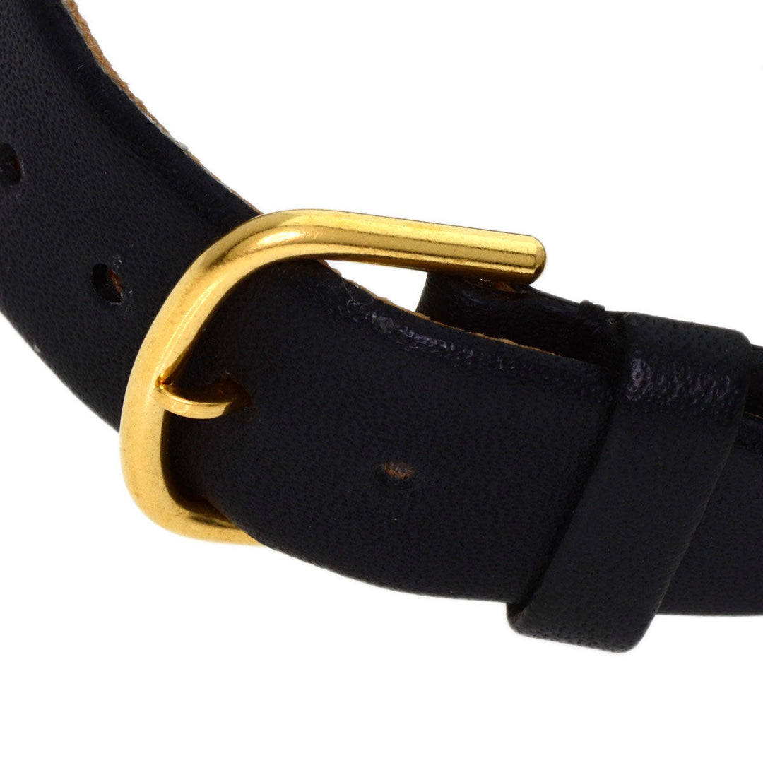 TIFFANY&Co. Watches Quartz Gold Plated, Leather gold portfolio white dial Boys Used Authentic