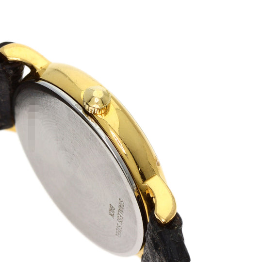 LONGINES Watches Quartz Gold Plated, Leather gold Classic Pleasance gold dial Women Used Authentic