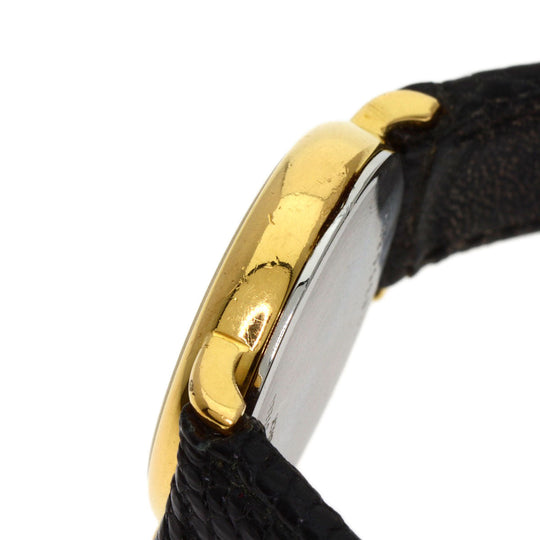 LONGINES Watches Quartz Gold Plated, Leather gold Classic Pleasance gold dial Women Used Authentic