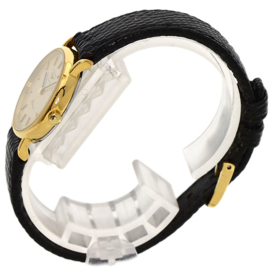 LONGINES Watches Quartz Gold Plated, Leather gold Classic Pleasance gold dial Women Used Authentic