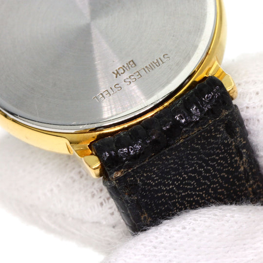 LONGINES Watches Quartz Gold Plated, Leather gold Classic Pleasance gold dial Women Used Authentic