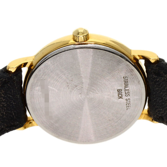 LONGINES Watches Quartz Gold Plated, Leather gold Classic Pleasance gold dial Women Used Authentic