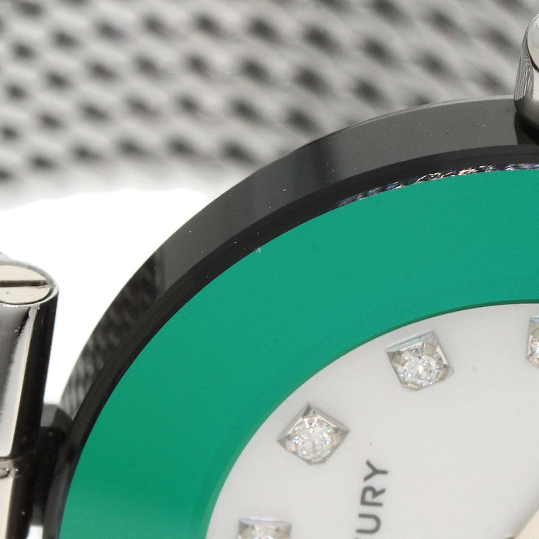 CENTURY Watches Quartz Stainless Steel , Stainless Steel Silver Time Gem 12P Diamond White shell dial Women Used Authentic