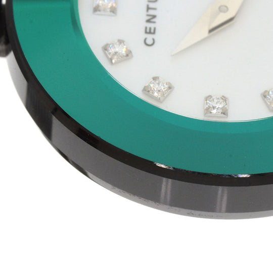 CENTURY Watches Quartz Stainless Steel , Stainless Steel Silver Time Gem 12P Diamond White shell dial Women Used Authentic