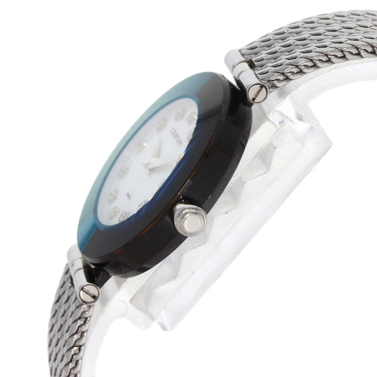 CENTURY Watches Quartz Stainless Steel , Stainless Steel Silver Time Gem 12P Diamond White shell dial Women Used Authentic