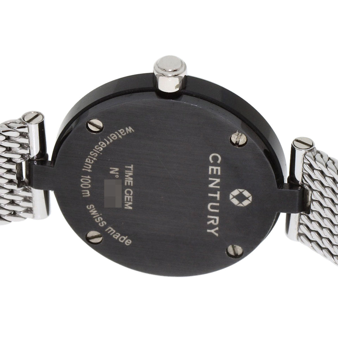 CENTURY Watches Quartz Stainless Steel , Stainless Steel Silver Time Gem 12P Diamond White shell dial Women Used Authentic
