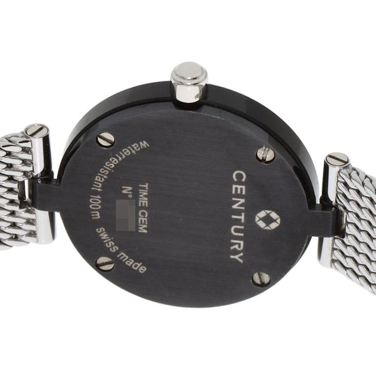 CENTURY Watches Quartz Stainless Steel , Stainless Steel Silver Time Gem 12P Diamond White shell dial Women Used Authentic