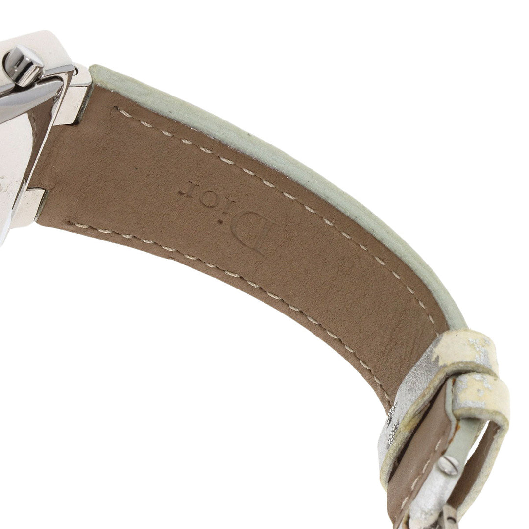 Christian Dior Watches Quartz D81-101 Stainless Steel, Leather Silver Riva Sparkling Chronograph Silver dial Women Used Authentic