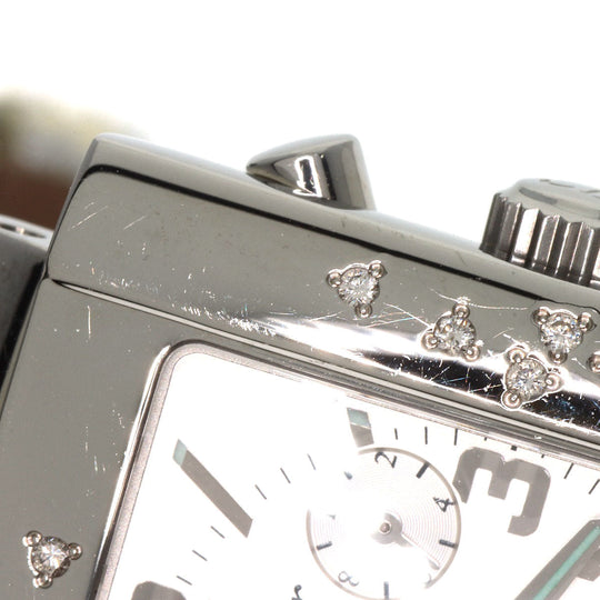Christian Dior Watches Quartz D81-101 Stainless Steel, Leather Silver Riva Sparkling Chronograph Silver dial Women Used Authentic
