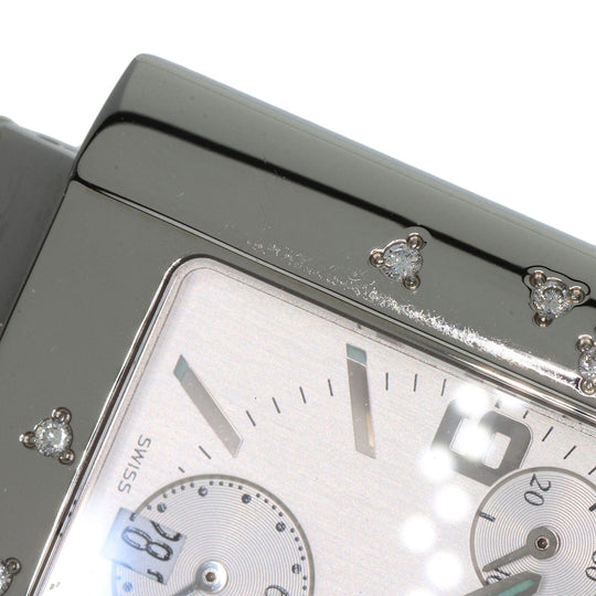 Christian Dior Watches Quartz D81-101 Stainless Steel, Leather Silver Riva Sparkling Chronograph Silver dial Women Used Authentic
