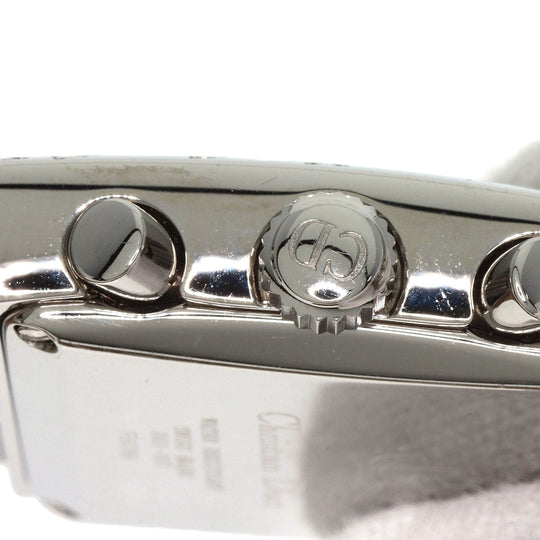 Christian Dior Watches Quartz D81-101 Stainless Steel, Leather Silver Riva Sparkling Chronograph Silver dial Women Used Authentic