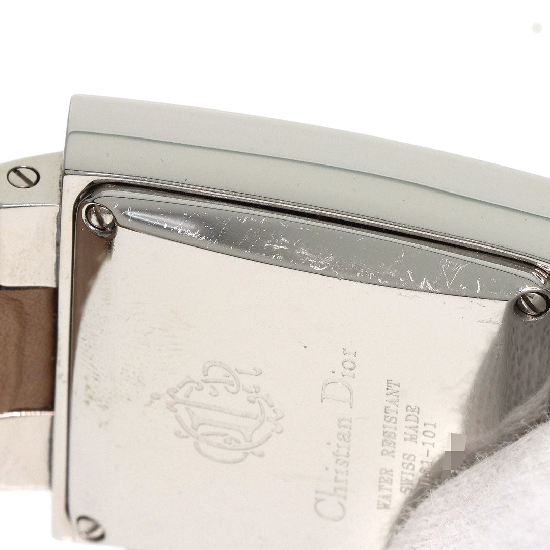 Christian Dior Watches Quartz D81-101 Stainless Steel, Leather Silver Riva Sparkling Chronograph Silver dial Women Used Authentic