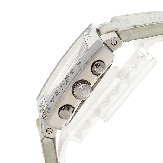 Christian Dior Watches Quartz D81-101 Stainless Steel, Leather Silver Riva Sparkling Chronograph Silver dial Women Used Authentic