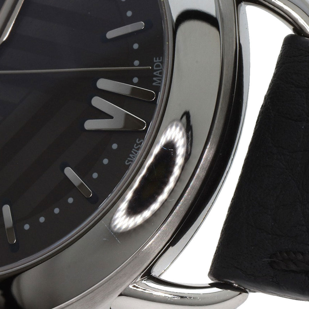 FENDI Watches Quartz 80200M Stainless Steel, Leather Silver Celeria gray dial mens Used Authentic