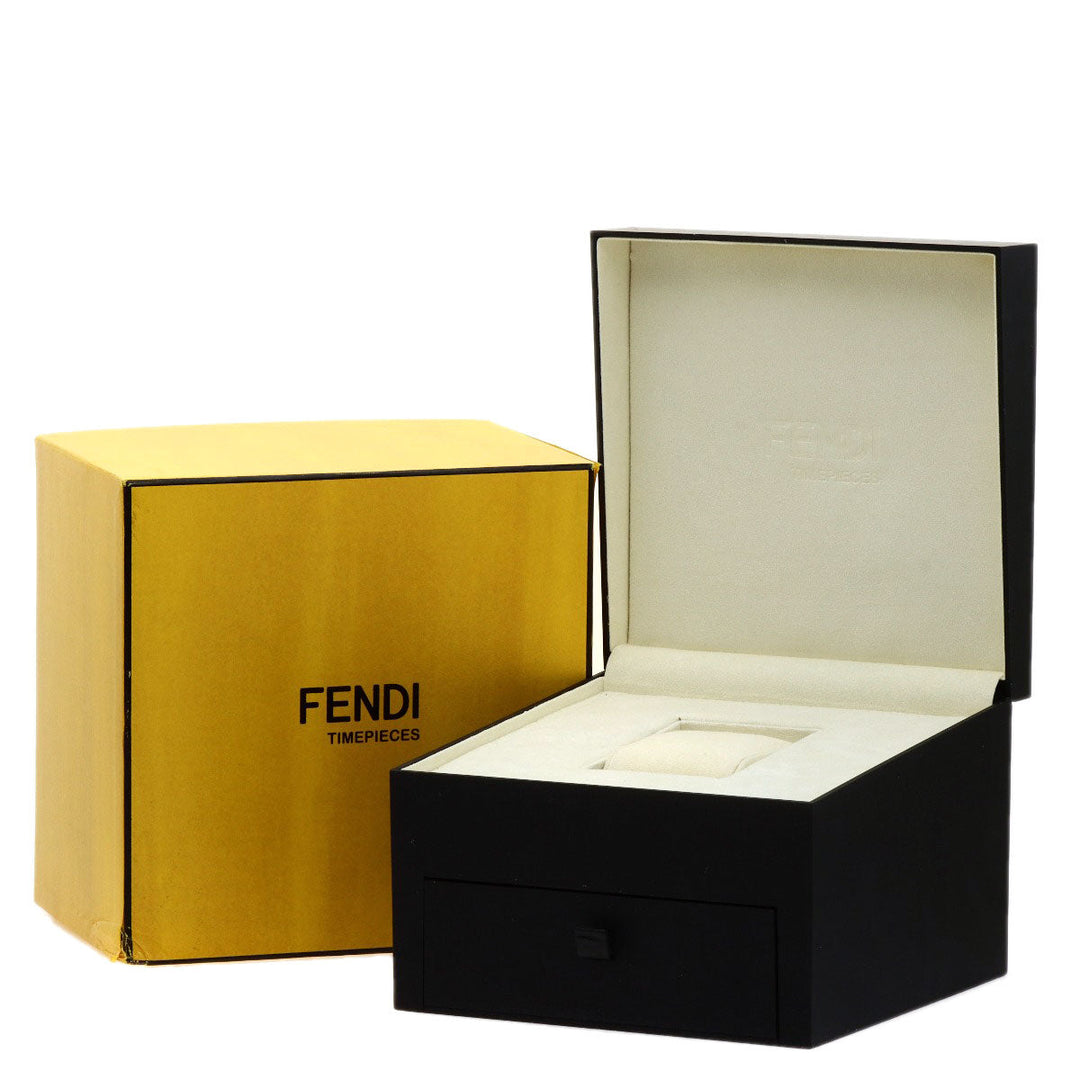 FENDI Watches Quartz 80200M Stainless Steel, Leather Silver Celeria gray dial mens Used Authentic