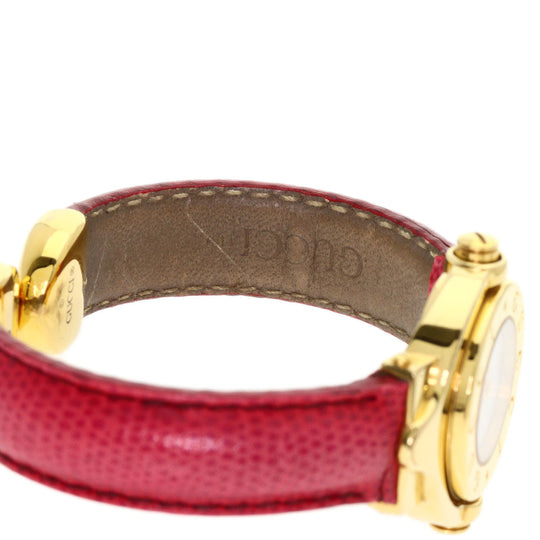 GUCCI Watches Quartz 6600 Gold Plated gold Bangle Watch Reversible white dial