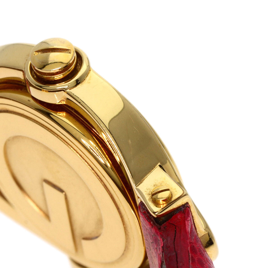 GUCCI Watches Quartz 6600 Gold Plated gold Bangle Watch Reversible white dial