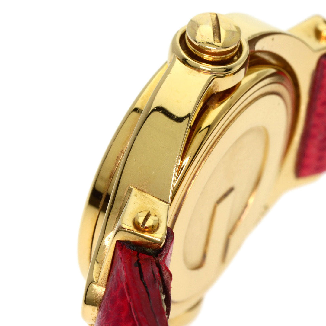 GUCCI Watches Quartz 6600 Gold Plated gold Bangle Watch Reversible white dial