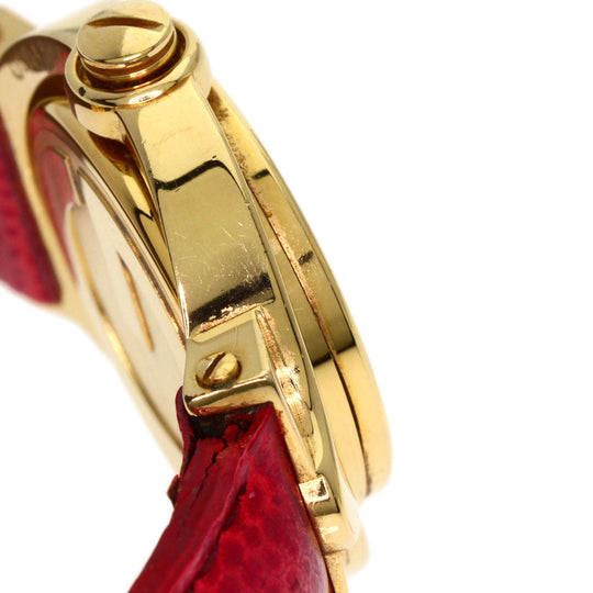 GUCCI Watches Quartz 6600 Gold Plated gold Bangle Watch Reversible white dial