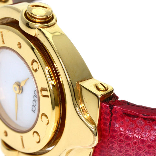 GUCCI Watches Quartz 6600 Gold Plated gold Bangle Watch Reversible white dial