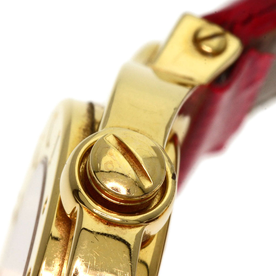 GUCCI Watches Quartz 6600 Gold Plated gold Bangle Watch Reversible white dial