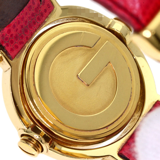 GUCCI Watches Quartz 6600 Gold Plated gold Bangle Watch Reversible white dial