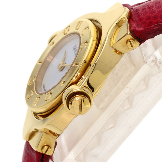GUCCI Watches Quartz 6600 Gold Plated gold Bangle Watch Reversible white dial