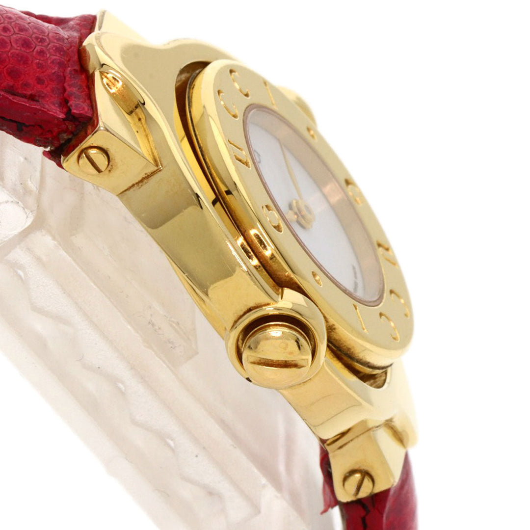 GUCCI Watches Quartz 6600 Gold Plated gold Bangle Watch Reversible white dial