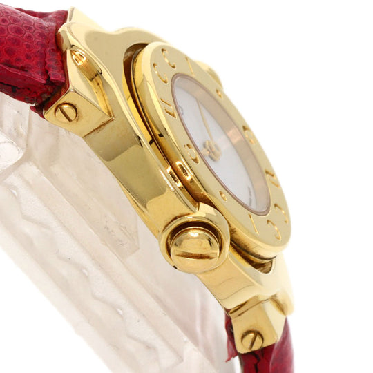 GUCCI Watches Quartz 6600 Gold Plated gold Bangle Watch Reversible white dial