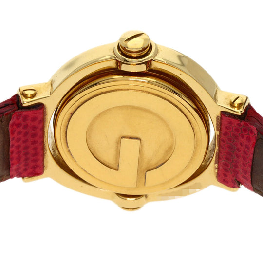 GUCCI Watches Quartz 6600 Gold Plated gold Bangle Watch Reversible white dial