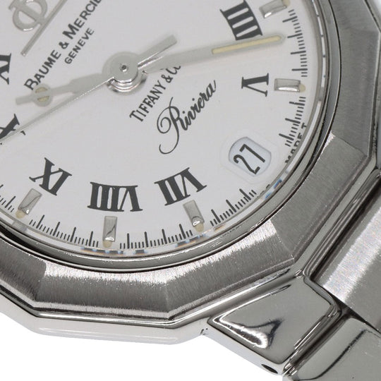 Baume & Mercier Watches Quartz MV040078 Stainless Steel Silver Riviera W-name TIFFANY&Co. collaboration Women Used Authentic