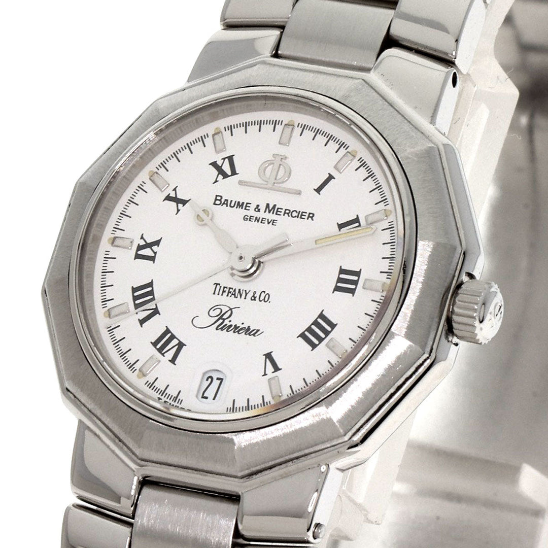 Baume & Mercier Watches Quartz MV040078 Stainless Steel Silver Riviera W-name TIFFANY&Co. collaboration Women Used Authentic