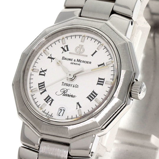 Baume & Mercier Watches Quartz MV040078 Stainless Steel Silver Riviera W-name TIFFANY&Co. collaboration Women Used Authentic