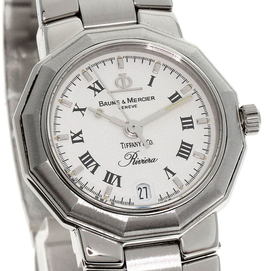 Baume & Mercier Watches Quartz MV040078 Stainless Steel Silver Riviera W-name TIFFANY&Co. collaboration Women Used Authentic